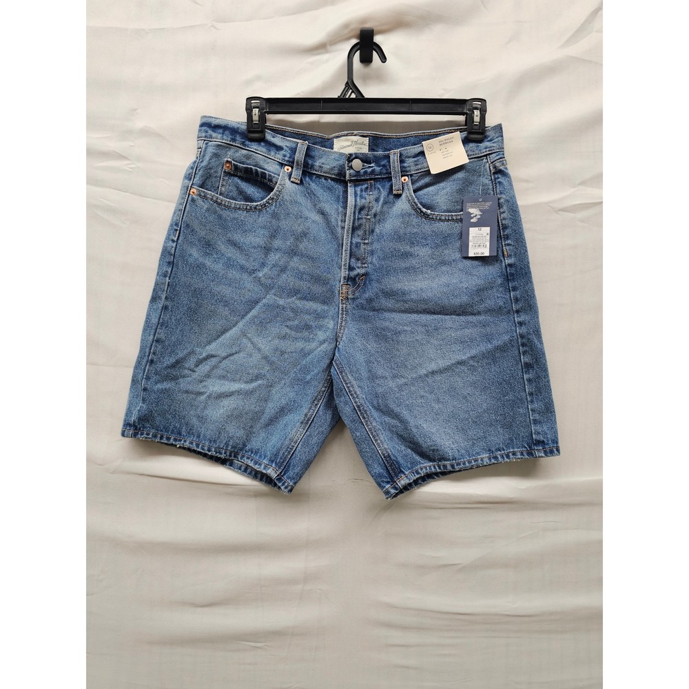 Universal Thread Womens 90s Baggy Bermuda Shorts Blue Cotton Casual Size 12